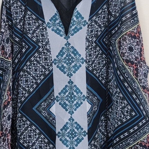 Ella Moss | Silk Scarf Print Raceback Halter Tank Blouse Size Large - Picture 2 of 4